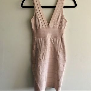 Light pink bandage, super slimming dress!